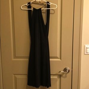 Black dress with Gold necklace accent